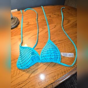 Venus Teal Studded/Sparkly Bikini Top, Size Small..Barely Worn!